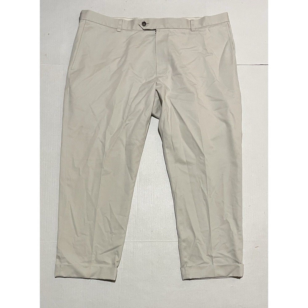 Brooks Brothers Mens Size 40 X 26 Advantage Chino Milano Pants Beige Cuffed